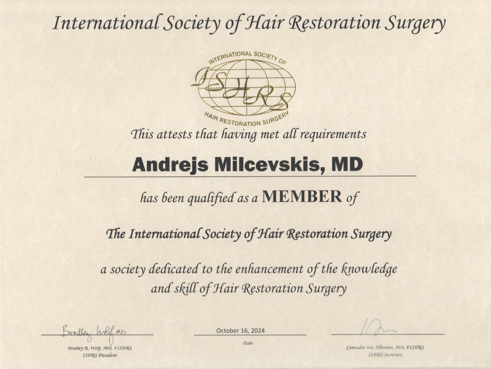 International Society of Hair Resoration Surgery